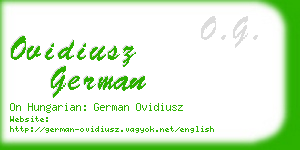 ovidiusz german business card